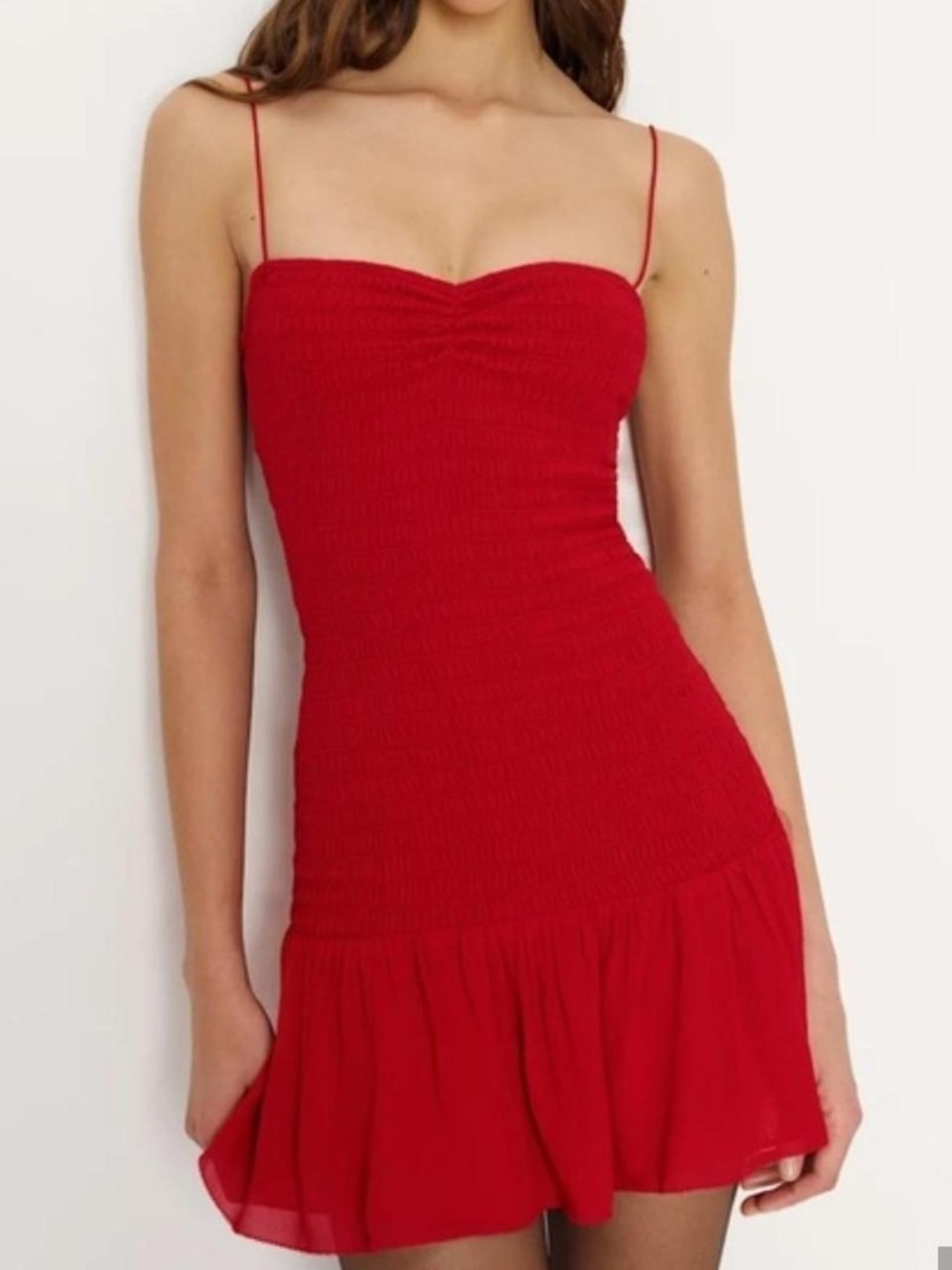 Reformation Lipstick Red Mini Dress Size 0 Never Worn